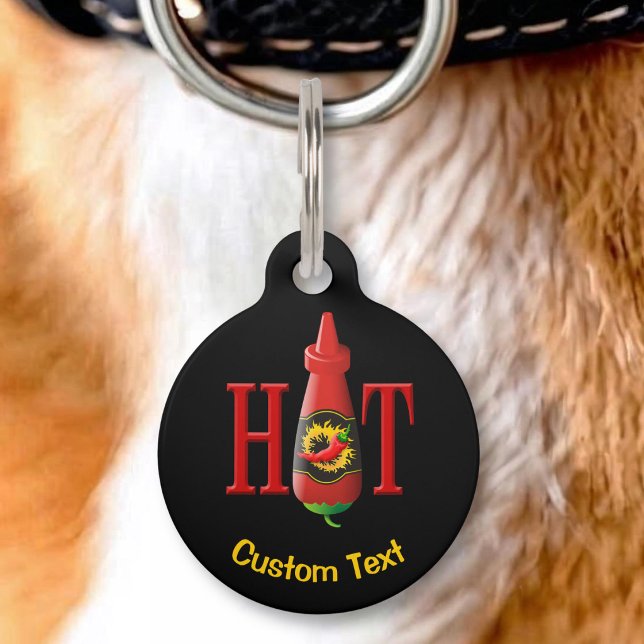 Hot Sauce Bottle Pet ID Tag (Creator Uploaded)