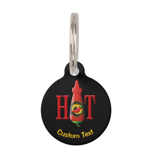 Hot Sauce Bottle Pet ID Tag