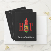 Hot Sauce Bottle Pocket Folder