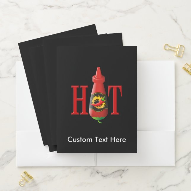 Hot Sauce Bottle Pocket Folder (In Situ)