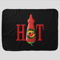 Hot sauce bottle receiving blanket