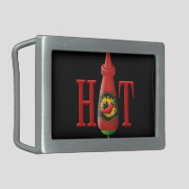 Hot Sauce Bottle Rectangular Belt Buckle