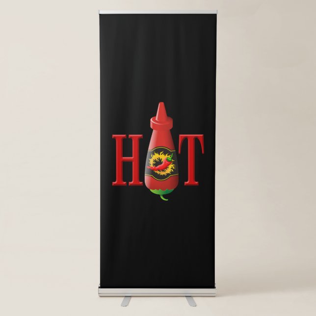 Hot Sauce Bottle Retractable Banner (Front)