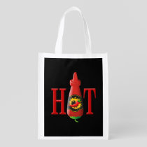 Hot Sauce Bottle Reusable Grocery Bag