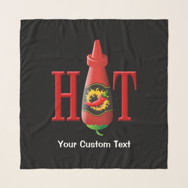 Hot Sauce Bottle Scarf (Front (Horizontal))