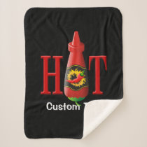 Hot sauce bottle sherpa blanket