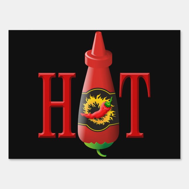 Hot sauce bottle sign (Front)