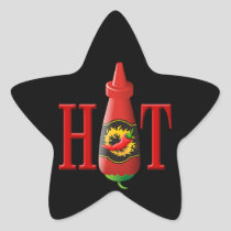 Hot sauce bottle star sticker