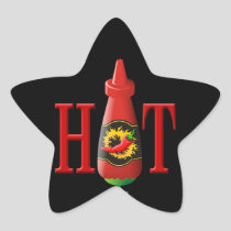Hot sauce bottle star sticker