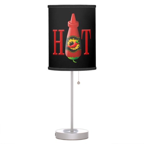Hot sauce bottle table lamp