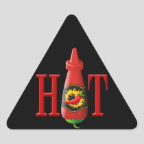 Hot sauce bottle triangle sticker