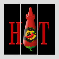 Hot Sauce Bottle Triptych