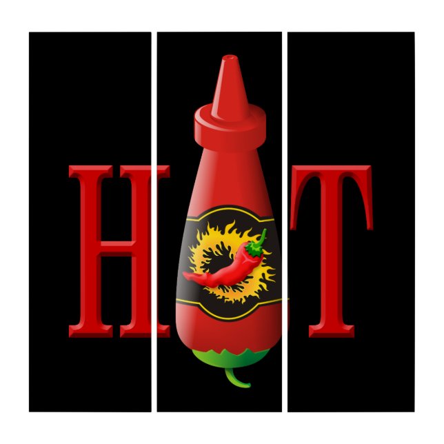 Hot Sauce Bottle Triptych (Front)