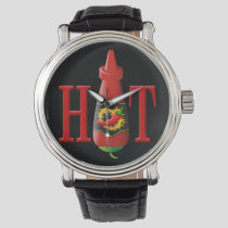Hot Sauce Bottle Wrist Watch