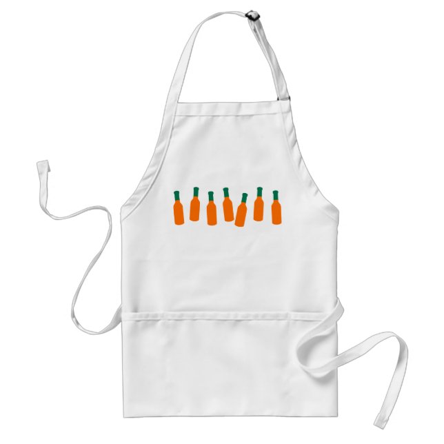 Hot Sauce Bottles Adult Apron (Front)