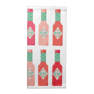 Hot Sauce Bottles Hot Stuff Spicy Gift  Cloth Napkin