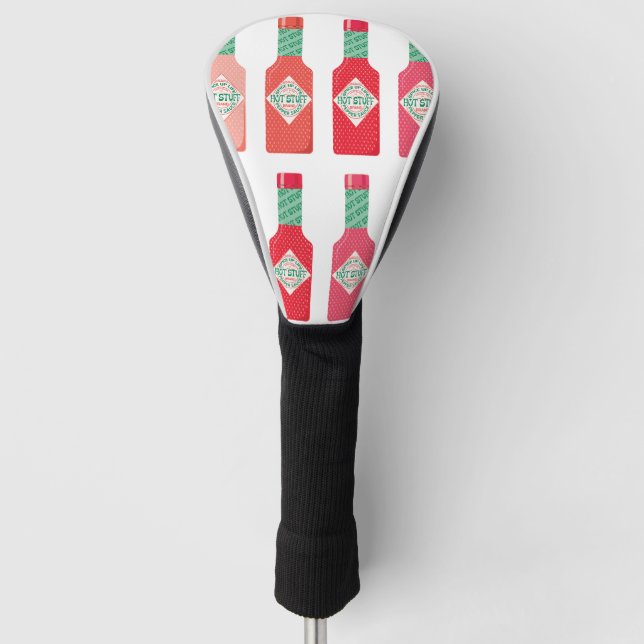 Hot Sauce Bottles Hot Stuff Spicy Gift  Golf Head Cover (Front)