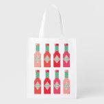 Hot Sauce Bottles Hot Stuff Spicy Gift  Grocery Bag