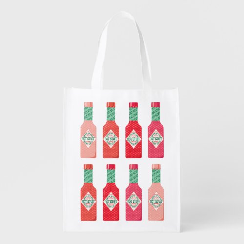 Hot Sauce Bottles Hot Stuff Spicy Gift  Grocery Bag