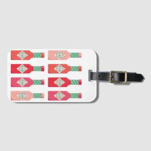 Hot Sauce Bottles Hot Stuff Spicy Gift Luggage Tag