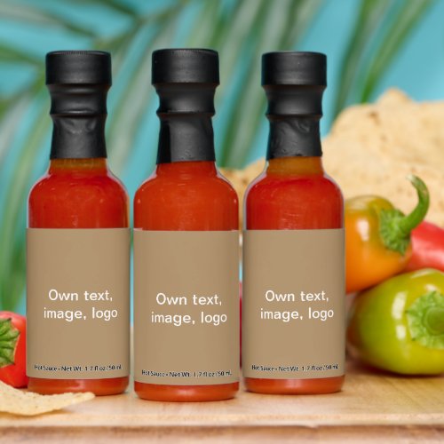 Hot Sauce Bottles with Gold tone label