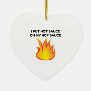 Hot Sauce Ceramic Ornament