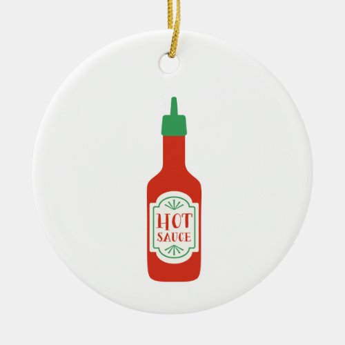 Hot Sauce Ceramic Ornament
