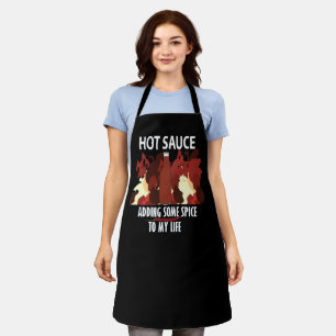 Hot Sauce Ketchup Fire Red Chili Pepper Apron
