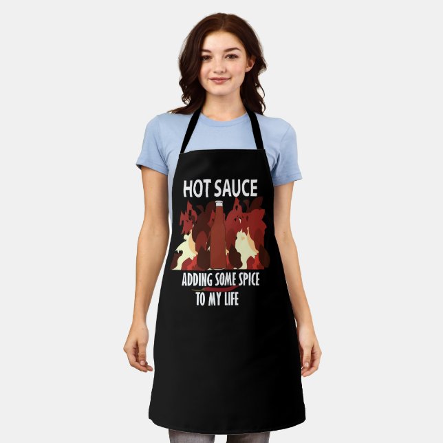 Hot Sauce Ketchup Fire Red Chili Pepper  Apron (Worn)