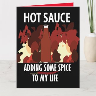 Hot Sauce Ketchup Fire Red Chili Pepper Greeting