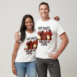 Hot Sauce Ketchup Fire Red Chili Pepper T-Shirt