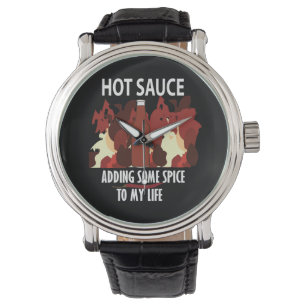 Hot Sauce Ketchup Fire Red Chili Pepper Watch