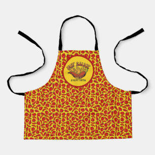 Hot Sauce On Everything Red Chili Pepper Funny Apron