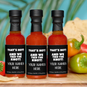 HOT SAUCE PERSONALIZED THAT'S HOT! WEDDING FAVORS