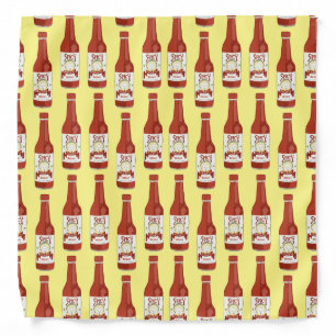 Hot Sauce Spicy Fun Cat Picante Pattern Bandana