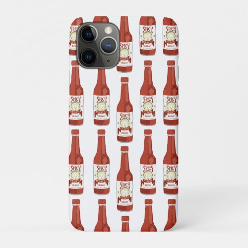 Hot Sauce Spicy Fun Picante Pattern iPhone 11 Pro Case