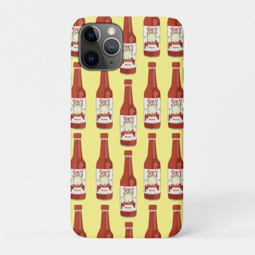 Hot Sauce Spicy Fun Picante Pattern iPhone 11 Pro Case