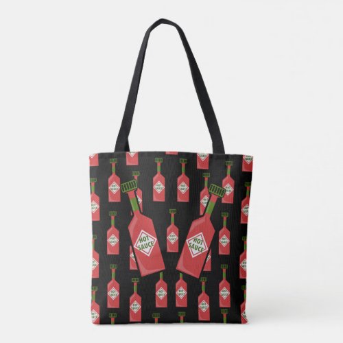 Hot Sauce Tote Bag Black