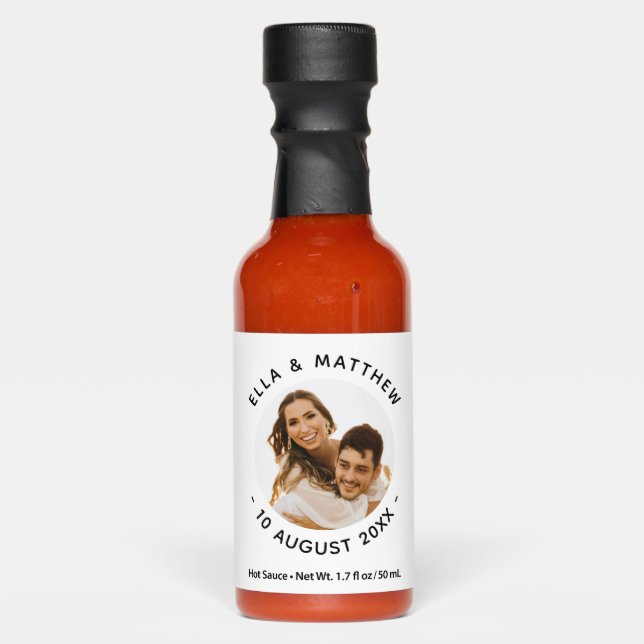 Hot Sauce Wedding Favor Custom Photo (Front)
