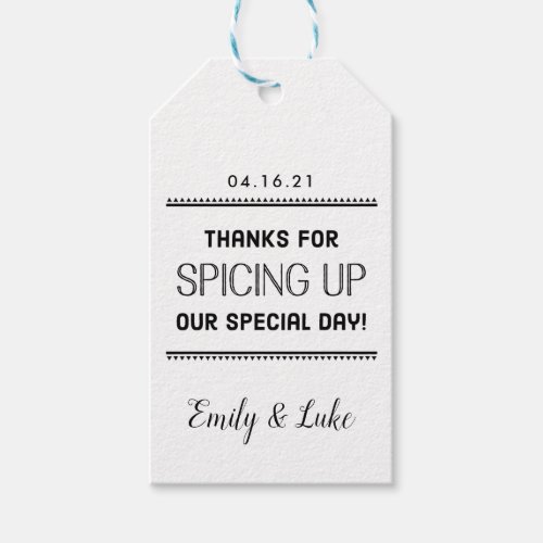 Hot Sauce Wedding Favor Salsa BBQ Spice Rub Gift Tags