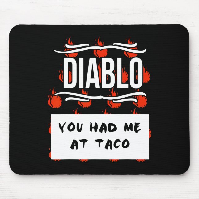 HOT SAUCES Group Halloween DIABLO SAUCE You Had Me Mouse Pad (Front)