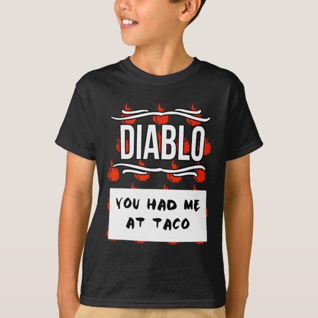 HOT SAUCES Group Halloween DIABLO SAUCE You Had Me T-Shirt (Front)