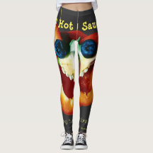 Hot & Saucy Leggings: Mr Pepper Face by Hattwood