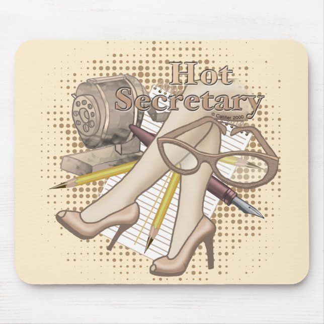 Hot Secretary Mouse Pad (Front)
