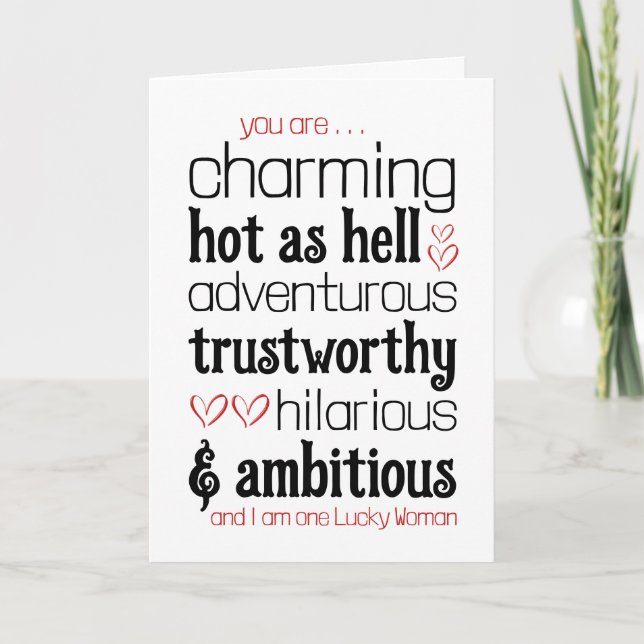 Hot Sexy Flirty Love Apology Valentines Card (Front)