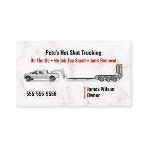 Hot Shot Trucking Business Card