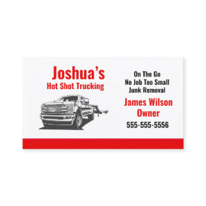 Hot Shot Trucking Business Card