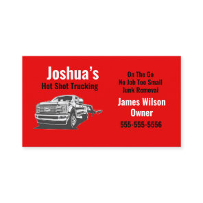 Hot Shot Trucking Red Business Card