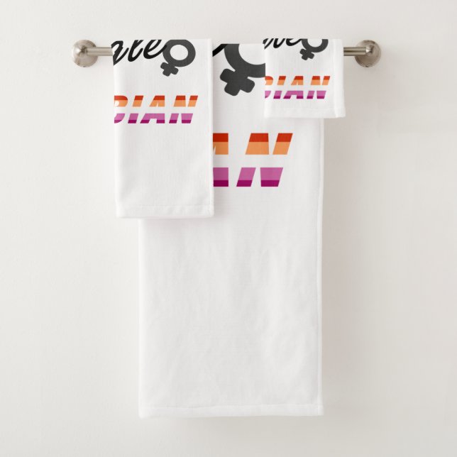 Hot Single Lesbian | Lesbian Pride Bath Towel Set (Insitu)