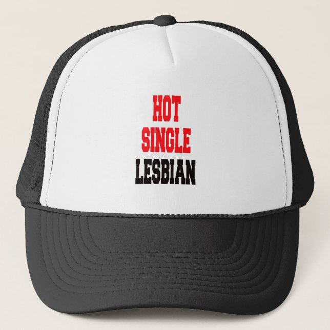 Hot Single Lesbian Trucker Hat (Front)